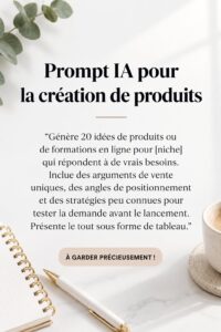 Femme utilisant un ordinateur portable pour explorer des idées de produits avec l'IA.