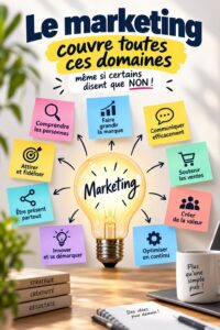 Une femme souriante discutant de stratégies marketing lors d'une réunion d'entreprise.
