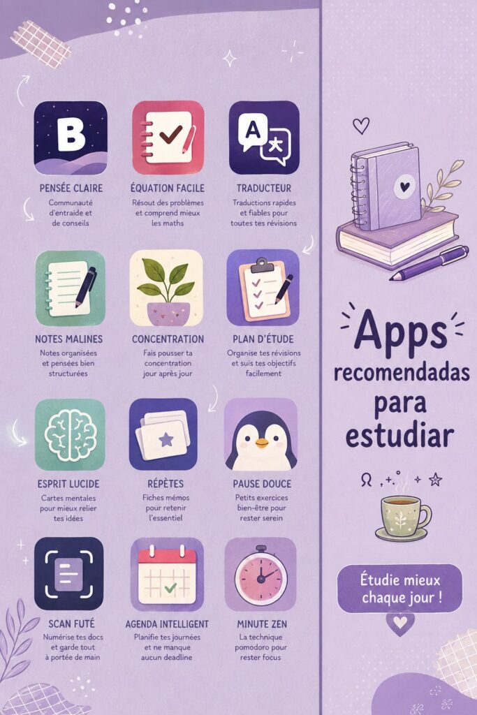 Femme utilisant une application d'étude sur sa tablette dans un environnement calme.