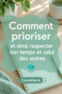 Femme en train d’organiser son emploi du temps avec un carnet et un stylo.