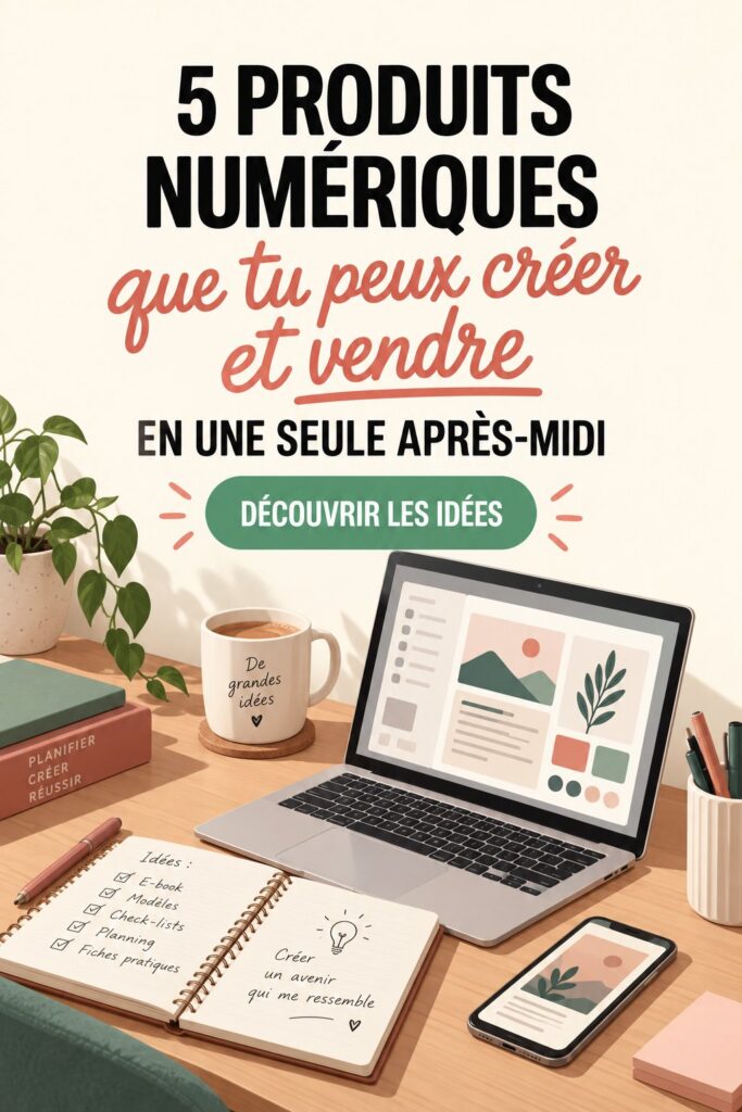 Femme créant un produit numérique sur son ordinateur