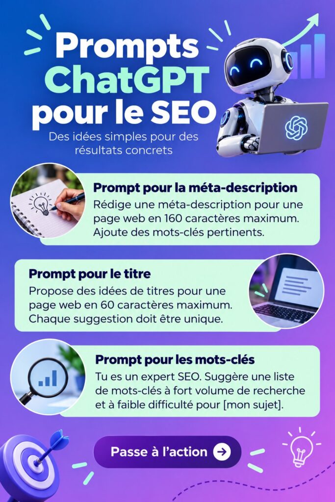 Femme entrepreneuse utilisant ChatGPT pour améliorer le SEO de son entreprise.