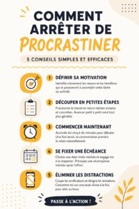 Illustration d'une femme en train de planifier son emploi du temps pour vaincre la procrastination.