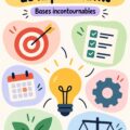 Un bureau inspirant organisé avec des éléments de productivité, représentant les clés de la productivité.