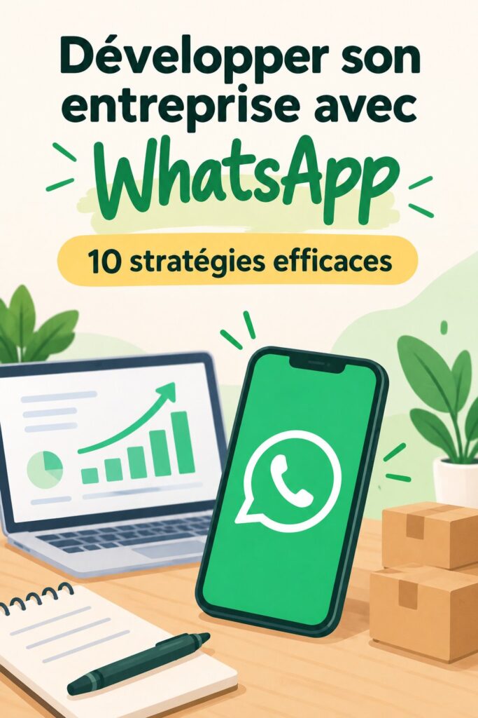 Femme entrepreneuse utilisant WhatsApp pour gérer son entreprise