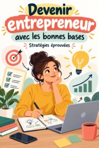 Une femme réfléchissant à son projet entrepreneurial, symbolisant le succès et la détermination.