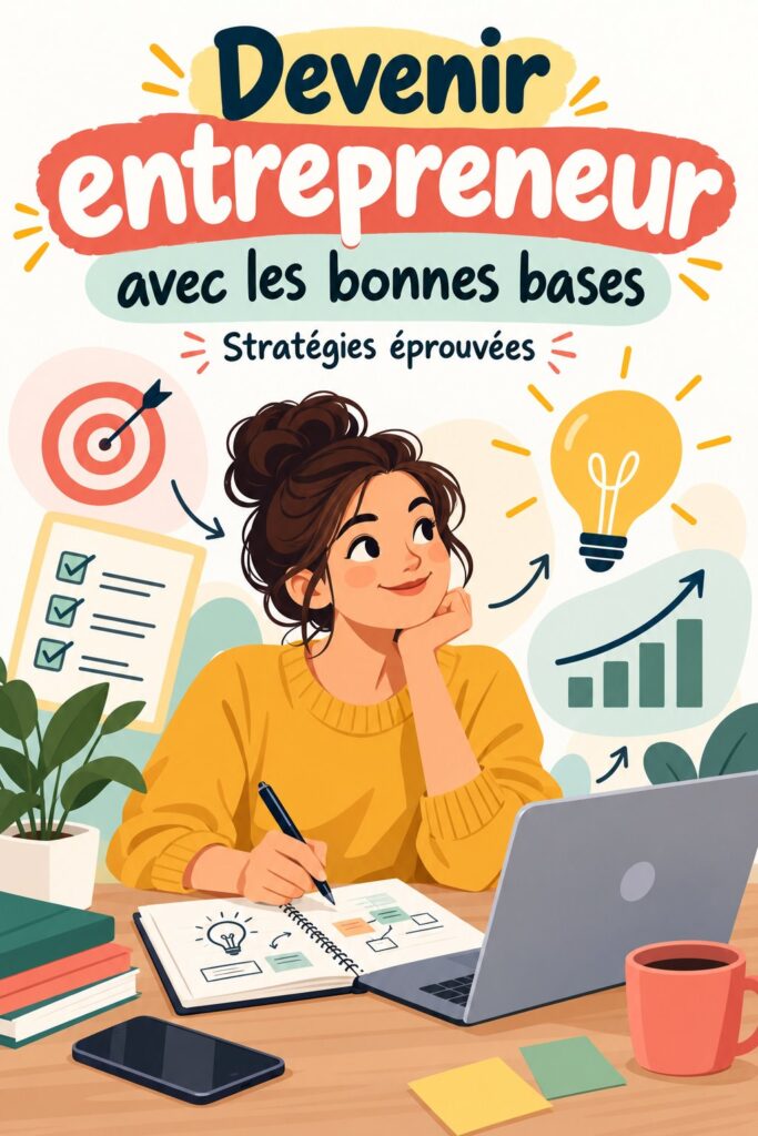 Une femme réfléchissant à son projet entrepreneurial, symbolisant le succès et la détermination.