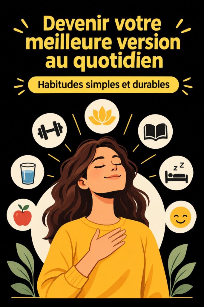 Image d'une femme épanouie prenant soin d'elle dans son quotidien.