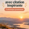 Fond d'écran inspirant avec une phrase motivante sur un bureau élégant
