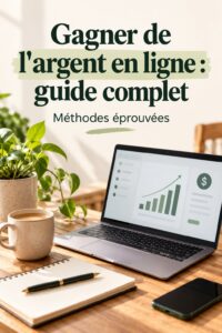 Femme utilisant un ordinateur pour travailler en ligne et générer des revenus