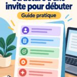 Une femme rédige un prompt sur son ordinateur avec des notes autour d'elle.
