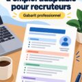 Un modèle d'annonce d'emploi sur un bureau avec des éléments de décoration accueillants.