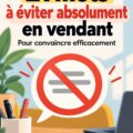 Un tableau représentant des mots à éviter pour les ventes