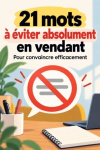 Un tableau représentant des mots à éviter pour les ventes