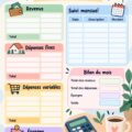Femme utilisant une application pour organiser ses dépenses mensuelles