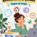 Femme travaillant sur des processus administratifs dans un bureau organisé