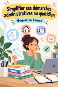 Femme travaillant sur des processus administratifs dans un bureau organisé