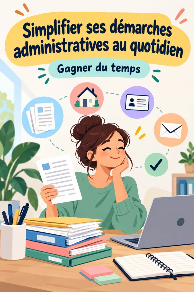 Femme travaillant sur des processus administratifs dans un bureau organisé