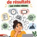Femme souriante travaillant sur un ordinateur avec des notes organisées, représentant la productivité et l'organisation.