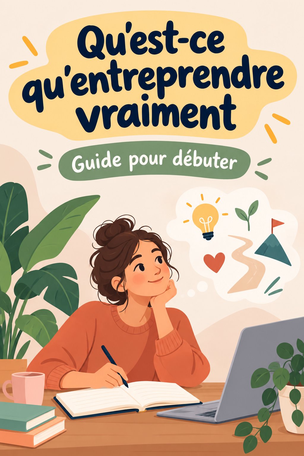Femme souriante dans un environnement de travail, représentant l'esprit entrepreneurial féminin