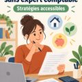 Femme consultante travaillant sur ses impôts à la maison.